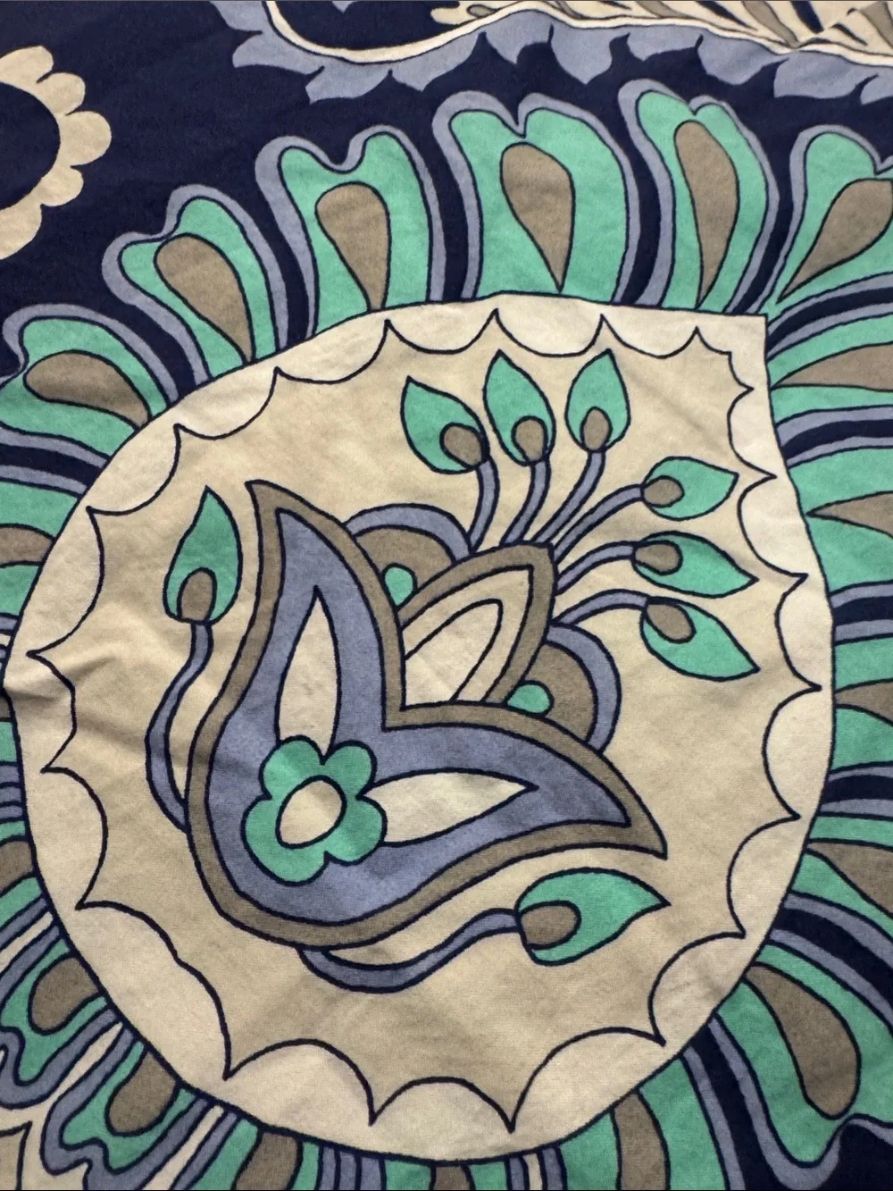 Pottery barn teen twin duvet cover Navy Blue Paisley  new!
